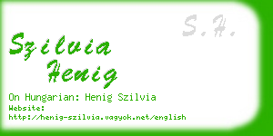 szilvia henig business card